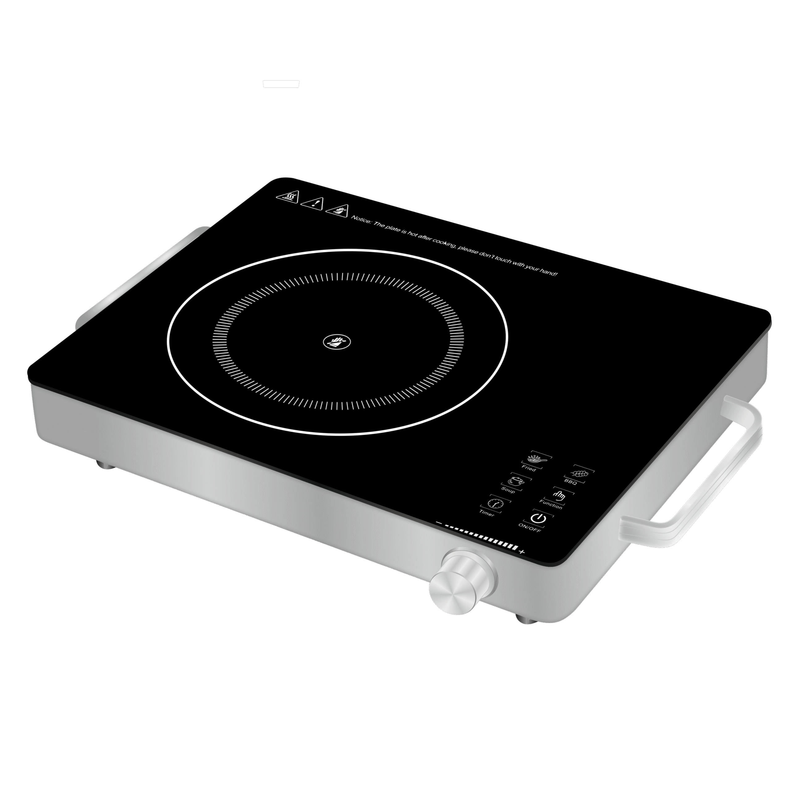 Korbax KB7U Premium Induction Cooktop – 2200W Feather Touch Unpolished Crystal Glass - Image 2