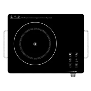 Korbax KB7U Premium Induction Cooktop – 2200W Feather Touch Unpolished Crystal Glass