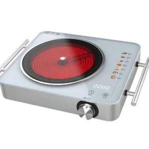 Korbax KB78 Infrared Cooktop – 2200W, 8 Functions, 250mm Crystal Plate